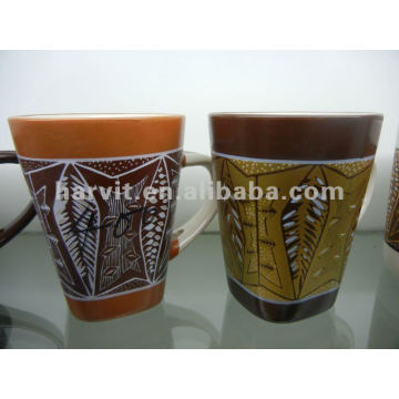 Hunan Fábrica direta Produzido Caneca de cerâmica / geométrico Forma quadrada decorativa Café Drinkware Canecas Copos